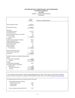 progressive mreport-07/05