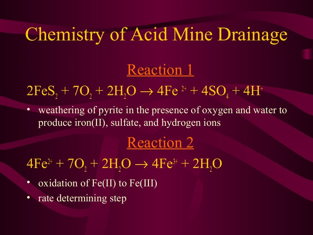 acid mine drainage