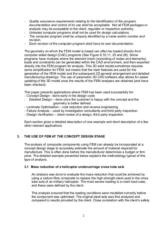 Paper The Use Of Fem For Composites