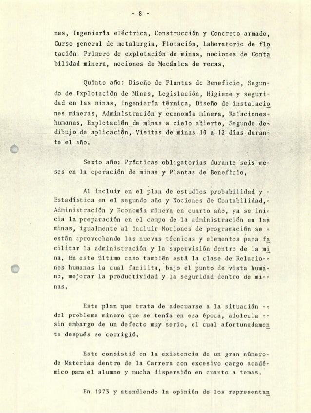 Estudio De Ingenieria De Minas Y Carreras Afines En La Universidad De