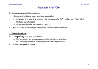 Architettura dei Calcolatori 10 Input Ouput