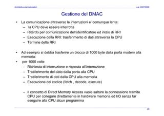 Architettura dei Calcolatori 10 Input Ouput