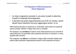 Architettura dei Calcolatori 10 Input Ouput