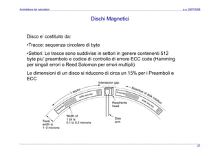 Architettura dei Calcolatori 10 Input Ouput