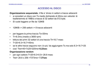 Architettura dei Calcolatori 10 Input Ouput