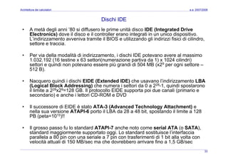 Architettura dei Calcolatori 10 Input Ouput