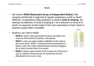 Architettura dei Calcolatori 10 Input Ouput