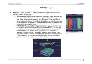 Architettura dei Calcolatori 10 Input Ouput