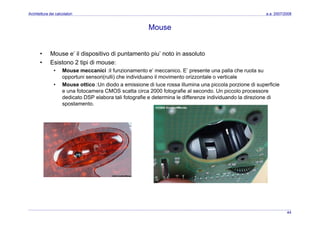 Architettura dei Calcolatori 10 Input Ouput