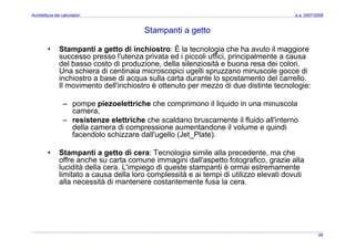 Architettura dei Calcolatori 10 Input Ouput