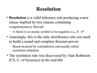 Propositional and first order logic - AI | PPT