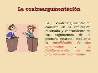 características y estructura de el texto contra argumentativo | PPT