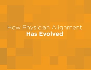 How Physician Alignment
Has Evolved
 