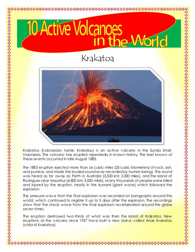 10 active volcanoes in the world most volcanic material that explodes into the upper atmosphere is what size