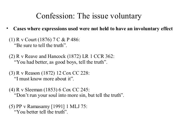 Evidence Admission Confession