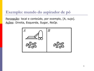 Robô: câmeras, detectores infravermelho, sonares, motores, ... 