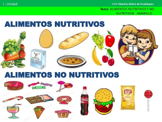 10 Alimentos Nutritivos Alimentos No Nutritivos1