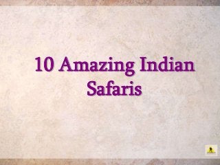 10 Amazing Indian
Safaris
 