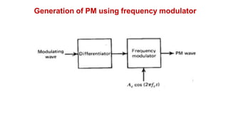 Generation of PM using frequency modulator
 