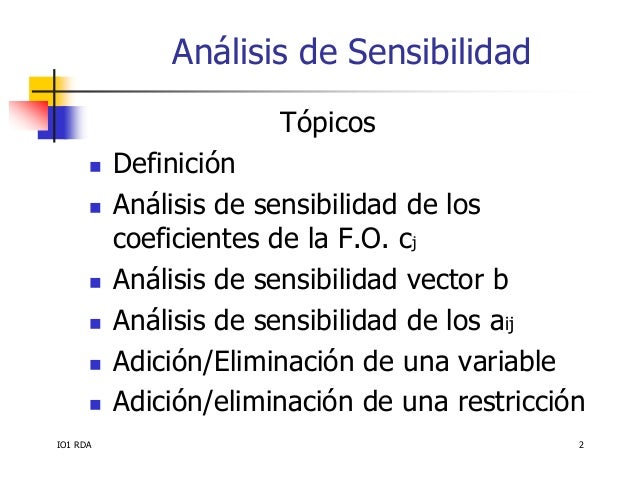 10 análisis de sensibilidad