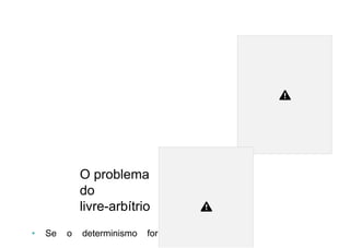 O problema
do
livre-arbítrio
• Se o determinismo for
 