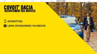 MARS AVRIL MAI JUIN JUILLET AOUT SEPT OCT NOV DECMARS AVRIL MAI JUIN JUILLET AOUT SEPT OCT NOV DEC
COVOIT’ DACIARECRUTEMENT DES NOVICES
INTERSTITIEL
LIENS SPONSORISÉS FACEBOOK
 