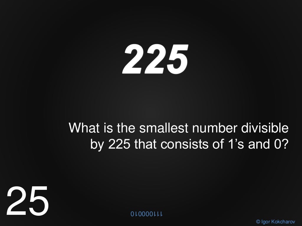 What Is The Smallest Number