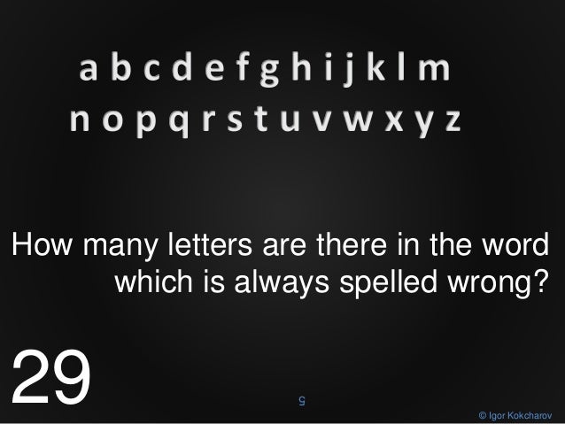 How many letters are there How many letters are there