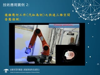 技術應用實例 2:
25
複雜幾何工件(汽缸為例)之快速三維空間
姿態偵測:
 