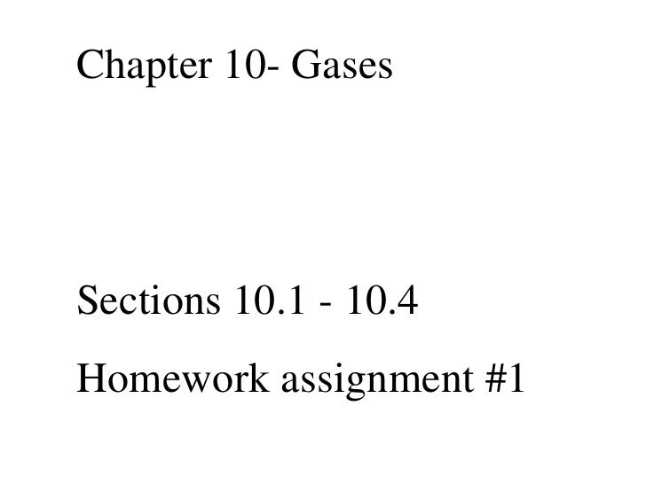 Chapter 10 chemistry homework