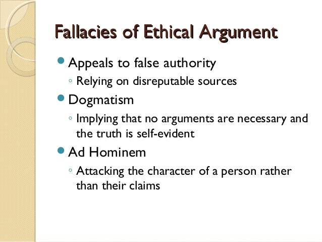 Ethical argument essay