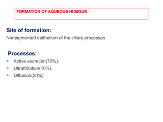 Ophthalmology presentation in aqueous humor dynamics.pptx