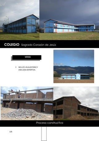 COLEGIO        Sagrado Corazón de Jesús



                   VISTAS




           INCLUYE UN AUDITORIO Y
            UNA LOSA DEPORTIVA.




                                Proceso constructivo


  126
 