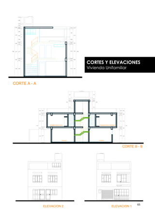 0.10


              0.90


              0.20
              0.40
       0.20   0.20                                                    0.30   0.30
              0.10


              0.90
                                                                      1.30

       2.20                                                                  2.10
              0.40


              0.80                                                    0.80


              0.20                                                    0.20
       0.50                                                                  0.40
              0.30                                                    0.20




7.88   2.10   2.10                                                    2.20   2.20   7.88




              0.20                                                    0.20



                                                                                           CORTES Y ELEVACIONES
       0.50                                                                  0.50
              0.30                                                    0.30




       2.38   2.38                                                    2.38   2.38          Vivienda Unifamiliar


 CORTE A - A

                                                                   1.20                       1.20




                                                                   0.40                       0.40
                                                                   0.20                       0.20
                                                                   0.10                       0.10
                                                            4.00                                     4.00




                                                                   2.10                       2.10



                            0.80   0.80                                                                                          0.80   0.80


                                   0.20                                                                                          0.20
                            0.50                                                                                                        0.50
                                   0.30                                                                                          0.30




                            2.10   2.10                                                                                          2.10   2.10




                     6.38                 DORMITORIO HIJO                                                    DORMITORIO PADRES                 6.38
                                   0.20                                                                                          0.20
                            0.50                                                                                                        0.50
                                   0.30                                                                                          0.30




                            2.48   2.38                                                                                          2.38   2.48




                                                       COCINA                                               TIENDA
                                   0.10                                                                                          0.10




                                                                                                                                        CORTE B - B




                                                                                                                                                      65
                                      ELEVACION 2                                                                        ELEVACION 1
 