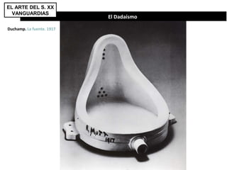 El Dadaísmo
EL ARTE DEL S. XX
VANGUARDIAS
Duchamp. La fuente. 1917
 