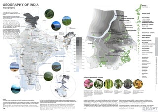 GEOGRAPHY OF INDIA                                                                                                                                                                                                                                                                                                                                                                                                                                                            MAIDAN
                                                                                                                                                                                                                                                                                                                                                                                                                                                                              Fort William
                                                                                                                                                                                                                                                                                                                                                                                                                                                                                                                                                           M
                                                                                                                                                                                                                                                                                                                                                                                                                                                                                                                                                           Fo
Topography
India has a area of 3.29 Mio.km²                                                                                                                                                                                                                                                                                                                                                                                                                                                                                                                           R
and is the 7th biggest country in the                                                                                                                                                                                                                                                                                                                                                                                                                                          REGENT PARK
world.
                                                                                                                                                                                                                                                                                                                                                                                         HOOGHYL RIVER
Sharing borders with India are Ban-                                                                                                                                                                                                                                                                                                      HOOGHYL RIVER                                            TALA PARK                                                                                                                                                T
gladesh, Bhutan, Myanmar, China,
                               AFGHANISTAN                                                                                                                                                                                                                                                                                                        TALA PARK                                                                                                                   TOLLYHUNGE
Nepal und Pakistan.                        JAMMU & KASHMIR                                                                                                                                                                                                                                                                                                                                                     JATINDRA MOHAN PARK                                                                                                                         L
                                                                          Jhelum             Indus                                                                                                                                                                                                                                                           JATINDRA MOHAN PARK                                                                                               LAKE GARDEN
                                                                              Srinagar                                                        Darjeeling
                                                                                                                                                                                                                                                                                                                                                                                                         DESHBANDU PARK                                                                                                                                    L
Life forms from unicellular to                                                                                                             Tea Plantage
                                                                                                                                                                                                                                                                                                                                                                                                                                                                               LION SAFARI PARK
multicellular and microscopic to gi-                                                     Chenab                                                                                                                                                                                                                                                         DESHBANDU PARK                                          DESHPARA SHITALA MAATH
                                                                                                                                                                                                                                                                                                                                                                                                                                                                                                                                                           R
gantic sizes by the forests, deserts,                                                                                                                                                                                                                                                                                                                         DESHPARA SHITALA MAATH                            GAURI BARI KIT PARK                                            RABINDRA SAROVAR
mountains, other land, air und water                                               Ravi                                                                                                                                                                                                                                                                       GAURI BARI KIT PARK                                                                                                                                                                          BO
provide shelter, food, medicine, fod-                                              HIMACHAL                                                                                                                                                                                                                                                                                                                                                                                   BOTANICAL GARDEN                                                             R
                                                                                                                                                                                                                                                                                                                                                                                                                           BAGMARI PARK
der, fuel, clothing for our daily needs PAKISTAN                         Beas
                                                                                    PRADESH                                                                                                                                                                                                                                                                               BAGMARI PARK                                                                                        Robert Kyd
and raw material for industry.                                                  Sutlej                                                                                                                                                           Assam                                                                                                                                                                     TRAFALGAR SQUARE                                                                                                                S
                                                                  PUNJAB                          Shimla
                                                                                                                                                     CHINA
                                                                                                                                                                                                                                                 Teagathering women                                                                                                      TRAFALGAR SQUARE
                                                                                                                                                                                                                                                                                                                                                                        MILENIUM PARK
                                                                                                                                                                                                                                                                                                                                                                                                                                                                              SUBHAS SAROVAR
The Indo-Gangetic Plain occupies                                  Chandigarh
                                                                  Chandigarh
most of northern, central, and east-                                                                       Dehradun                                                                                                                                                                                                    MILENIUM PARK
                                                                                                                                                                                                                                                                                                                                                                        CURZON PARK                                            SUBHAS SAROVAR
ern India, while the Deccan Plateau                                        HARYANA
                                                                                                        UTTARANCHAL
                                                                                                                                                                                                     Darjeeling                                                                                                        CURZON PARK                                  EDENSUBHASRIPON SQUARE
                                                                                                                                                                                                                                                                                                                                                                               SAROVAR
                                                                                                                                                                                                                                                                                                                                                                         GARDENS                                  GURUDAS PARK                                                                                                                             Z
occupies most of southern India. To                                                                                                                                                                  Kaangchenjunga                                                                                           EDEN GARDENS
                                                                                                                                                                                                                                                                                                           BOTANICAL GARDEN SQUARE                             GURUDAS PARK
                                                                                                                                                                                                                                                                                                                                                                                       HAZI MOHAMMED MOHSIN SQUARE                                                            ZOOLOGICAL GARDEN
                                                                                                                                                                                                                                                                                                                        RIPON
the west of the country is the Thar                                              Delhi                                                                                                               (3th biggest moun-
                                                                                                                                                                                                                                           ARUNACHAL                  BOTANICAL GARDEN                                                                       MAIDAN
                                                                                                                                                                                                                                                                                                                                     HAZI MOHAMMED MOHSIN SQUARE
Desert, which consists of a mix of                                                          NEW DELHIGanga                                   HIMALAYA                                                tain in the world)
                                                                                                                                                                                                                                           PRADESH                                                                     MAIDAN                                                                  CHILDREN PRAK                                                                                                                                               E
rocky and sandy desert. India’s east
                                                                                                                                Sarda
                                                                                                                                                   NEPAL
                                                                                                                                                                                    SIKKIM                                                                                                                                                     CHILDREN PRAK
                                                                                                                                                                                                                                                                                                                                                                                                                       ARABLE LAND                                            EDEN GARDENS
and northeastern border consists of                                                                                                                                                                                                                                                                                                                                                                                                                                                                                                                        PA
                                RAJASTHAN                                                           UTTAR PRADESH                                                                                 BOUTHAN                                                                                                                                                            ARABLE LAND              LADIES PARK
                                                                                                                                                                                                                                                                                                                                                                                                                                                                              PARC CIRCUS
the high Himalayan range.                                                    Jaipur
                                                                                                       Yamuna
                                                                                                                                       Ghaghra
                                                                                                                                                                                          Gangtok                                       Itanagar                                                                                              LADIES PARK            GROUND       PARK         BURIAL
                                                                                                                                                                                                                                                                                                                                                                                     NATURE STUDY PARK
                                                       Luni                               Chambal                                                      Gandak
                                                                                                                                                                                                                         ASSAM                                                                                    PARK            BURIAL GROUND                                                                                                                                                                                                            B
                                                                                                                              Lucknow
                                                                                                                                                                    Baghmati
                                                                                                                                                                                                        Brahmanputra
                                                                                                                                                                                                                                                   NAGALANDm
                                                                                                                                                                                                                                                        6000                    13.5 m                                NATURE STUDY PARK                    PARC CIRCUS
                                                                                                                                                                                                                                                                                                                                                 AUCLAND PARK                                                                                                                 BURIAL GROUND
                                                                                                                                              Gomati                                                                    Guwahati                                                                                             PARC CIRCUS      WOODBURN PARK PARK
                                                             Banas
                                                                                                    Betwa                                                          BIHAR Kosi                                                                   Kohima
                                                                                                                                                                                                                                                                                                                   AUCLAND PARK                           BIRLA
                                                                                                                                                                                                                                                                                                                                                                                                                                                                                                                                                           TA
                                                                          Shipra
                                                                                                                                                                                                                        Shillong                                                                               WOODBURN PARK PARK
                                                                                                                                                                                                                                                                                                                            BIRLA       QUEEN VIVTORIA PARK
                                                                                          Parbati
                                                                                                                                                                Patna                          MEGHALAYA                       Barak                        4500 m              13.0 m
                                                                                                                                                                                                                                                                                                         QUEEN VIVTORIA PARK ZOOLOGICAL GARDEN                                                                                                                                TALA PARK                                                                    JA
                                                                                                                                                                                                                                           Imphal                                                 NATURE PARK
                                                                                                                                               Son                                                                                       MANIPUR           NATURE PARK
                                                                                                                                                                                                                                                                                                   ZOOLOGICAL GARDEN                                                                                                                                                          JATINDRA MOHAN PARK
                                                                             Kali Sindh
                                                                                                                                                                                               BANGLADESH
                                                                                                                                                                                                                                                            3000 m              12.5 m
                                                                                                                                                                                                                                                                                                                                                                                                                                                                                                                                                           D
                                        Sabarmati
                                                                                            MADHYA PRADESH                                           JHARKHANDDamodar                                                                  Aizwal                                                                                                                                                                                                                                 DESHB ANDU PARK
                                GUJARAT                                                                                                          Rihand                            WEST                               Agartala
                                                 Gandhinagar                                            Narmada                                                                    BENGAL                                                                                                                                                                                                                                                                                                                                                                  TO
                                                 Mahi                                       Bhopal                                                                                                                                 MIZORAM
                                                                                                                                                                  Ranc hi      Kasai
                                                                                                                                                                                           Hughli      TRIPURA                                              1800 m              12.0 m
                                                                                                                                                                                                                                                                                                                                                                                        LAKE GARDEN                                                                           TOLLYGUNGE
                       Bhadar                                                                                                                                                                                                                                                                                                                                                                                                                                                                                                                              BA
                                Shetrunjaya                                                                                                                             Subarnarekha     KOLKATA                                                                                                                                       LAKE GARDEN                                      LION SAFARI PARK                                                                      BAGMARI PARK
                                                                                                                CHHATTISGARH                                            Brahmani                                                                            1350 m              11.5 m                                                 LION SAFARI PARK                                 RABINDRA SAROVAR
                                                                                                                                                                                                                                       BIRMANI                                                                                                                                                                                                                                                                                                             QU
                        Diu
                                                                                                              Wainganga
                                                                                                                                    Raipur                Mahanadi Baitarani
                                                                                                                                                                                                                                                                                                                                       RABINDRA SAROVAR                           JODHPUR PARK
                                                                                                                                                                                                                                                                                                                                                                                                                                                                              QUEEN VICTORIA PARK
                                                                                                                                                                                                                                                                                                                                 JODHPUR PARK                                                                                                                                                                                                              NI
                     Daman & Diu                    Silvasaa
                                                                                                     Wardha
                                                                                                                                                 ORISSA                                                                                                     1000 m              11.0 m
                                                                                    Penganga                                                                                                                                                                                                                                                                                                                                                                                  NIBEDITA PARK
              Dadra & Nagar Haveli                                                                                                                                                                                                                                                                                                                        TOLLYGUNGE                                                                                                                                                                                       HA
                                                     MAHARASHTRA                                                                                                                                                                                                                                        TOLLYGUNGE LAND
                                                                                                                                                                                                                                                                                                             ARABLE                                                               REGENT PARK
              Arabian Sea                                   Godavari
                                                                                                               Prannita        Indravati
                                                                                                                                                 Vamsadhara
                                                                                                                                                                     Bhubaneshwar
                                                                                                                                                                                         Bay of Bengal                                                       900 m       ARABLE10.5 m
                                                                                                                                                                                                                                                                                LAND                              REGENT PARK                                                                               ARABLE LAND
                                                                                                                                                                                                                                                                                                                                                                                                                                                                              HAZI MOHAMMED MOHSIN SQUARE
                                                                                                                                                                                                                                                                                                                                                                                                                                                                                                                                                           MI




                                                                                                                                                                                                                                                                                                                                                                                                                                                                                                            GEOGRAPHY OF KOLKATA _Sandrine Grossenbacher
                                              Mumbai                                                                                                                                                                                                                                                                                  NIBEDITA PARK                                                                                                                           MILLENIUM PARK
                                                                         Manjra
                                                                                                                                                                                                                                                                                  NIBEDITA PARK                                                           ARABLE LAND                                                                                                                                                                                      JP
                         Dekkan Plateau                                                                                       Sabari                                                                                                                                                                                                                                                                                                                                          JPDHPUR PARK
                                                                                                                                                                                                                                                                                                                                                                                                                                                                                                                                                           CU
                                                                     Bhima                                                                                                                                                                                   600 m              10.0 m
                                                                                                                                                                                                      Sunderbans                                                                                                                                                                                                                                                              CURZON PARK
                                                                                                                                                                                                                                                                                                                                                                                                                                                                                                                                                           TR
                                                                                                                                Godavari                                                              Mangroves                                                                                                                             ARABLE LAND                                                                                                                       TRAFALGAR SQUARE
                                                                                                    Hyderabad
                                                                                                           Krihna                                                                                                                                            300 m              9.5 m    ARABLE LAND                                                                                                                                                                                                                                                       DE
                                                                       Krishna              ANDHRA                                         Pondicherry (Yanam)                                                                                                                                                                                                                                                                                                                DESHPARA SHITALA MAATH
                                                                                                                                                                                                                                                                                                                                                                                                                                                                                                                                                           AU
                                                                                           PRADESH                                                                                                                                                                                                                                                                                                                                                                            AUCLAND PARK
                                                                          Tunabbgadra                                                                                                                                                                                                                                                                                                                                                                                                                                                                      NA
                                                                                                                                                                                                                                                             150 m              9.2 m
                                                    Panaji                                                                                                                                                                                                                                                                                                                                                                                                                    NATURE STUDY PARK
                                                                                                                                                                                                                                                                                                                                                                                                                                                                                                                                                           WO
                                              GOA              Tunga
                                                                                                                                                                                                                                                                                                                                                                                                                                                                              WOODBURN PARK
                                                                                                       Pennar                                                                                                                                                                                                                                                                                                                                                                                                                                              RIP
                                                                                                                                                                                                                                                             - 20 m             9.0 m
                                                                                                                                                                                                                                                                                                                                                                                                                                                                              RIPON SQUARE
                                              KARNATAKA                Bhadra                                                                                                                                                                                                                                                                                                                                                                                                                                                                              CH
                                                                                                                                                                                                                                                                                                                                                                                                                                                                              CHILDREN PARK
                                                                                                                                                                                                                                  Westbangal                                                                                                                                                                                                                                                                                                               BIR
                                                                                                                                                                                                                                                              -40 m
                                                                                                                                    Estern Ghats                                                                                                                                                                                                                                                                                                                              BIRLA PARK
                                                                                                                                                                                                                                                                                                                                                                                                                                                                                                                                                           AU
                                                                                                            Palar
                                                                             Bangalore                              Chennai
                                                                                                                                                                                                                                                                                                                                                                                                                                                                              AUCKLAND PARK
                                                                                                                                                                                                                                                                                                                                                                                                                                                                                                                                                           PA
                                                                                                  Ponnaiyar
                                      Pondicherry                                                                                                                                                                                                                                                                                                                                                                                                                             PARK
                                                                                                                 Pondicherry (Puducherry)
                                                                                                                                                                                                                                                                                                                                                                                                                                                                                                                                                           LA
                                                                                                                                                                                                       3000 m                           600 m
                              Lakshadweep                            Beypore Bhavani                                                                                                                 1800 m                                                                                                                                                                                                                                                                   LAIDEIS PARK
                              Islands                                                TAMIL                                                                                                             900 m                              300 m                                                                                                                                                                                                                                                                                                            GU
                                                                                          Kaveri
                                                                                                                Pondicherry (Karaikal)                                                                               150 m                                                          PLANTS IN WESTBENGAL_KOLKATA                                                                                                                                                              GURUDAS PARK
                                      Kavarati                           Periyar     NADU
                                                                                            Vaigai
                                                                KERALA                                                                                                                                        100 m
                                                                                                                                                                                                              75 m
                                                                                Tamiraparani
                                                                                                                                                                                                              40 m
                                                                                Thiruvananthapuram

                                                                                                                                                                                                              35 m

                                                                                                                                                                                                           30 m
                                                       Western Ghats

                                                                                                                                                                                          300 m     25 m
                                                                                                                                                                                                                             Kolkata                                                Lotus Plant, Nelumbo nucifera:     Jamine Plant, Jasminum           Bamboo (Bansh)                 Coconutpalm                     Banyan tree                 Orchid Plant, Oncidium sphacelatum
                                                                                                                                                                                       600 m                                                                                        It is the National Flower of       sambac:                          a woody perennial evergreen    is bleeding the hole year and   It is one of the biggest    The bloom season begins in autumn
                                                                                                                                                                                                                                                                                    India. It symbolizes divinity,      Jasmine plant is found in       plant. Bamboo belongs to the   fruchtet das ganze jahr über    tree in the world and can   and ends in spring.
                                                                                                                                                                                                    15 m                                                                            fertility, wealth and knowledge.   almost all the parts of India.   true grass family, Poaceae.    und bildet jährlcih 10-14       be found in the botanical   But some orchids have a sleeping
                                                                                                                                                                                                                                                                                    It is grown in the damp soil.      Jasmine is a evergreen semi                                     steinfrüchte.                   garden of Kolkata.          time in winter.
                                                                                                                                                                                                                                                                                    It requires Sunlight atleast six   shrub. Winterblüte(Dec).
                                                                                                                                                                                                     10 m
                                                                                                                                                                                                                                                                                    hours a day. The Lotus plant
                                                                                                                                                                                                                                                                                    should be fertilized regularly
                                                                                                                                                                                                            0-5 m                                                                   for one year.



Rivers
The major rivers of India are the Indus, Ganges and Brahmaputra.                                                                 a 2700 km course, the Ganges comes together with the Brahmaputra into                                                                              Kolkata, is the capital of the state of West Bengal and one of the nation’s                                         Districtwise the highest number of fauna is present in Kolkata (4256).
                                                                                                                                 the Bay of Bengal. The Brahmaputra comes from the Tibetan Tsangpo, the                                                                             largest cities. It lies on the east bank of the Hooghly River, one of the                                           The fauna and flora of West Bengal possess the combined characteris-
The Indus, with his 3200 km is the longest river in India. It arises from Tibet,                                                 most important flow of East India.                                                                                                                 western branches of the Ganges. The climate is hot and humid. Annual                                                tics of the Himalayan and sub Himalayan Gangetic plain.
flowing through the western Himalaya, Kashmir and finally into the Arabian
Sea.                                                                                                                             The Himalayan river networks are snow-fed and have a continuous flow                                                                               temperatures average about 26º C. Annual rainfall is about 168 cm. The
The Ganges River, the important flow from northindia, evolves from the                                                           throughout the year. Other networks are dependent on the monsoons                                                                                  Topography of India is about 5 meter over sea. Up to the Hooghly River                                              The botanical garden in Kolkata has about 1,500 species, 2500 varieties


                                                                                                                                                                                                                                                                                                                                                                                                                                                                               DRAFT
7817m high Nanda Devi in the western Himalya from two frontal flow. After                                                        and shrink into rivulets during the dry season. In India, permanent natural                                                                        it is about 14 meter high. To the Bay of Bengal it sinks to 5m above sea                                            including 750 trees and shrubs. Also the biggest tree “Banyan” of the
                                                                                                                                 freshwater lakes are located mainly in the Himalayan belt and are motstly
 44                                                                                                                              tectonic or glacial in origin.
                                                                                                                                                                                                                                                                                    level.                                                                                                              world is there with 1400 airroot.                                     45
                                                                                                                                                                                                                                                                                                                                                                                                                                                                               © ETH Studio Basel
 