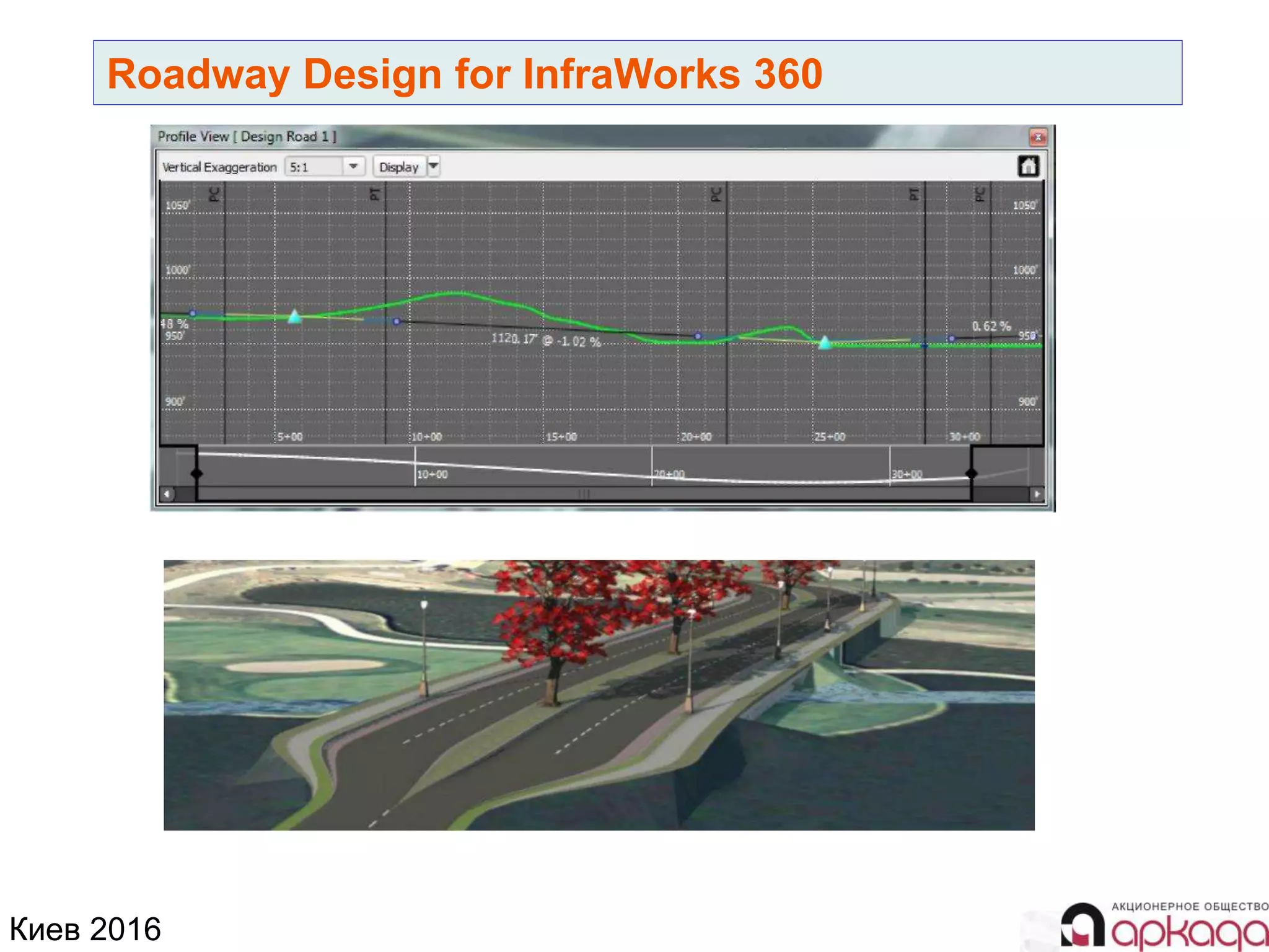Киев 2016
Roadway Design for InfraWorks 360
 