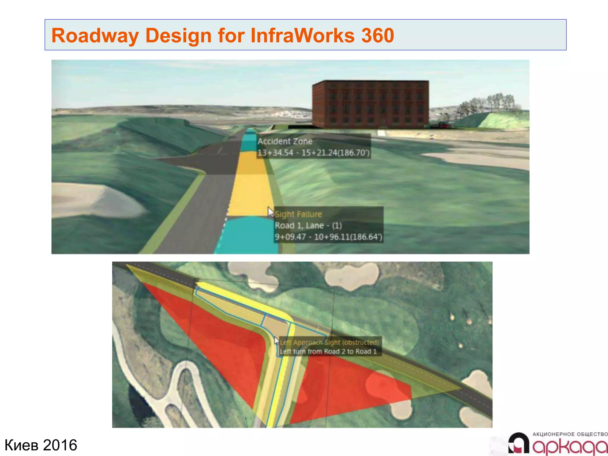Киев 2016
Roadway Design for InfraWorks 360
 