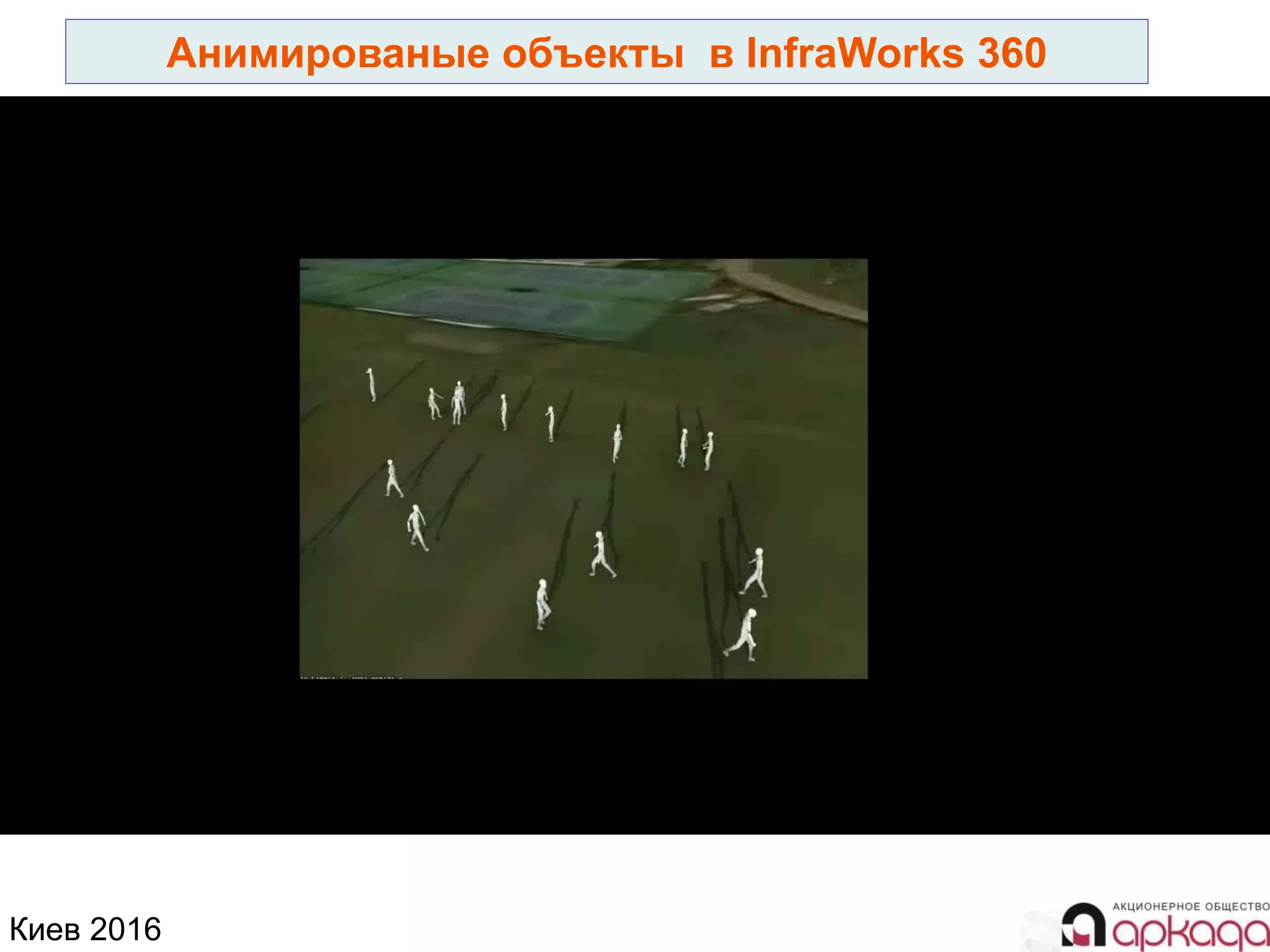 Киев 2016
Анимированые объекты в InfraWorks 360
 