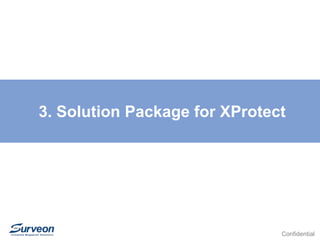 Confidential
3. Solution Package for XProtect
 