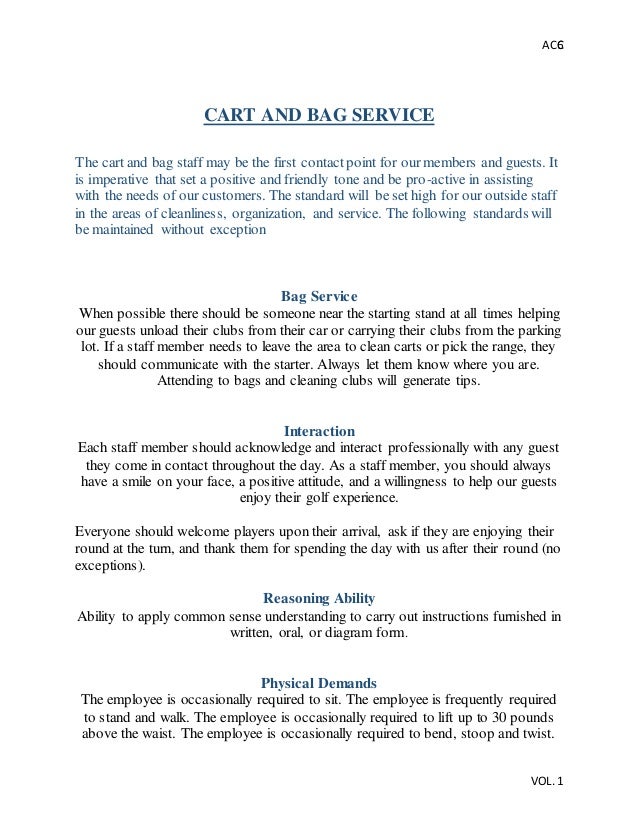 Golf cart training program