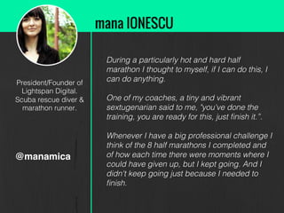 President/Founder of
Lightspan Digital.!
Scuba rescue diver &
marathon runner.!
@manamica
During a particularly hot and ha...