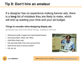 10 Banner Ad Design Mistakes You Don't Want to Make | PPTX