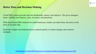 10 Benefits of Cloud ERP Solutions for Small and Mid-Sized Businesses ...