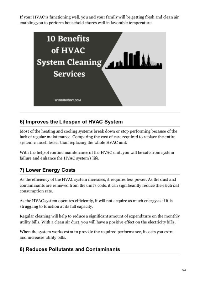 10 benefits of hvac system cleaning services