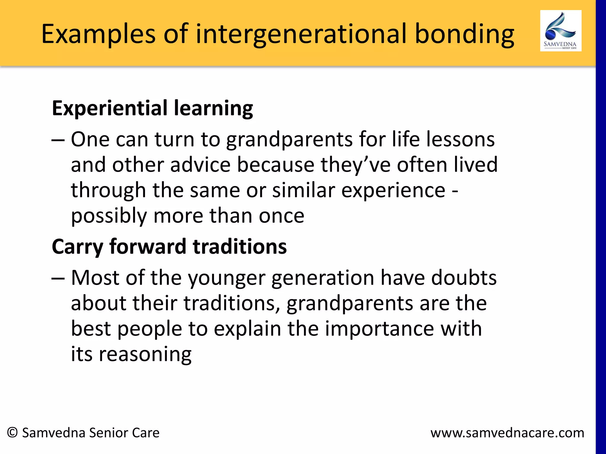 10 benefits of intergenerational relationships | PPTX