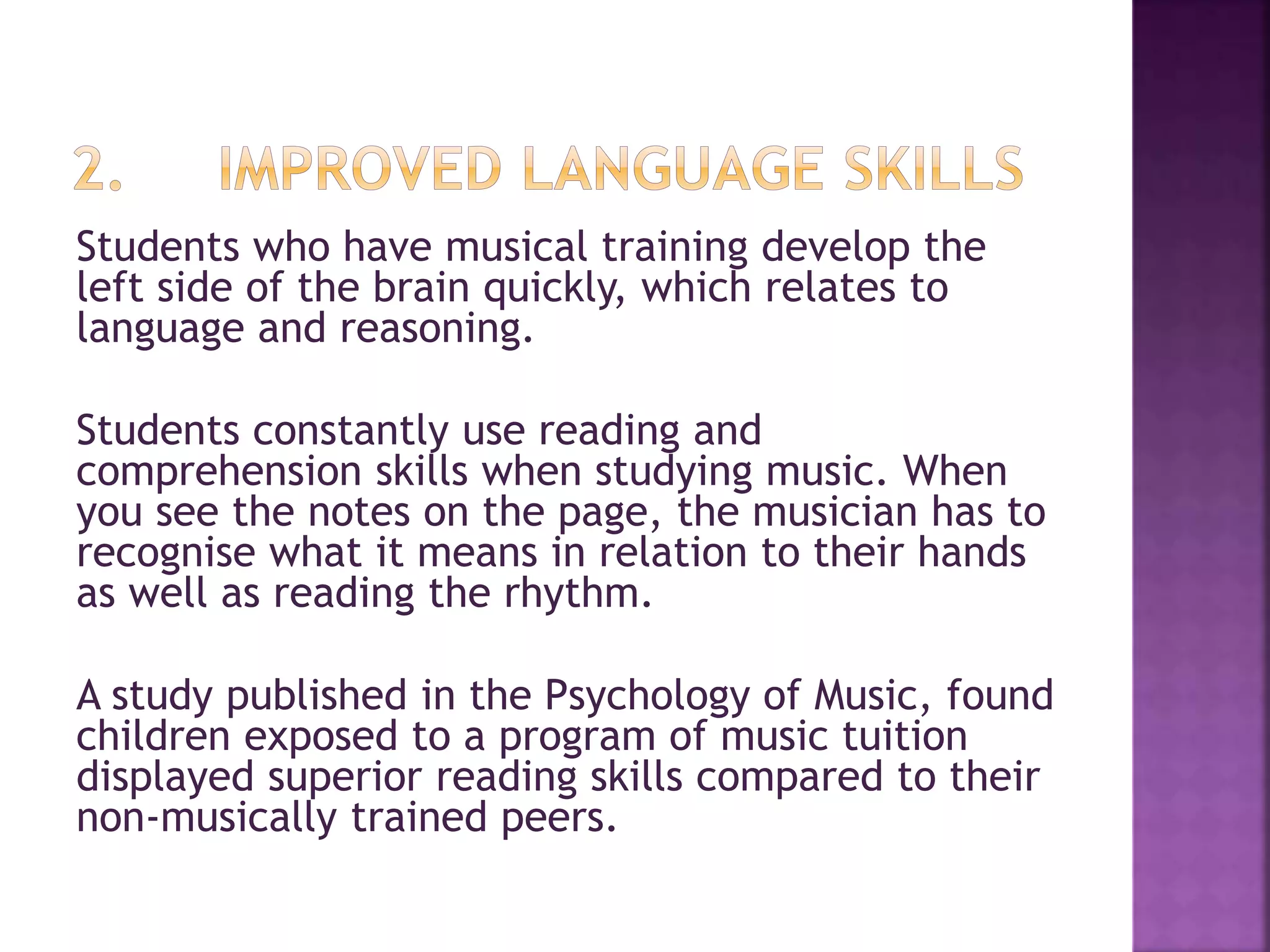 10 benefits of studying music