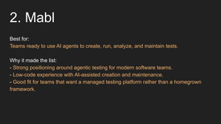 10 Best AI Test Automation Tools for 2026 | PPTX