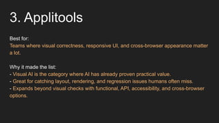 10 Best AI Test Automation Tools for 2026 | PPTX