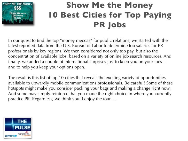 10 best cities for top paying pr jobs top exciting jobs
